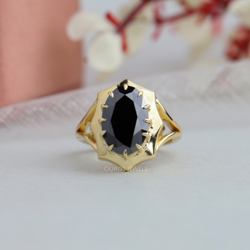 Black diamond engagement ring 