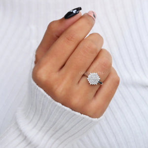 Round Cut  Cluster Diamond  Ring