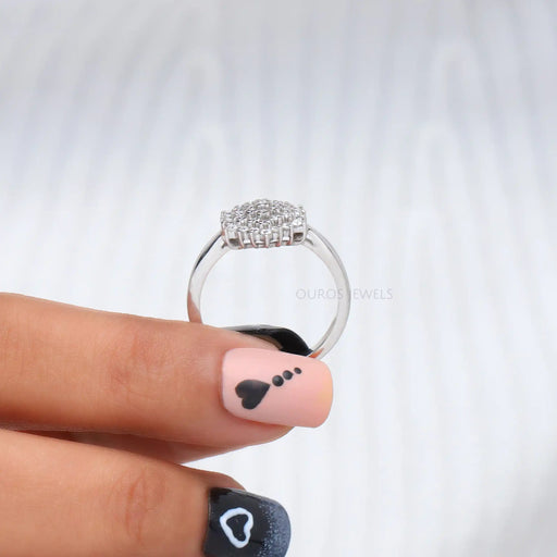 Round Cut Cluster Diamond  Ring