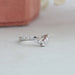 18k white gold tapered baguette and round lab made diamond wedding ring